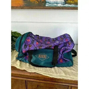 90s Bold Bossi Active Equipment Duffel Bag purple flamingo belly dancer gym y2k